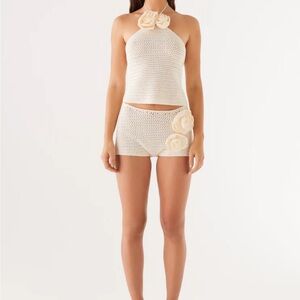NWT Peppermayo Exclusive Ivory Crochet Top